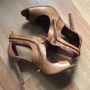 Coach peep toe booties - sold with bundle